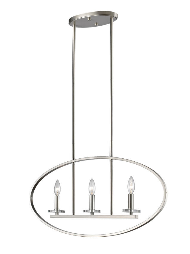 Z-Lite Verona 3" 3-Light Brushed Nickel Pendant Light