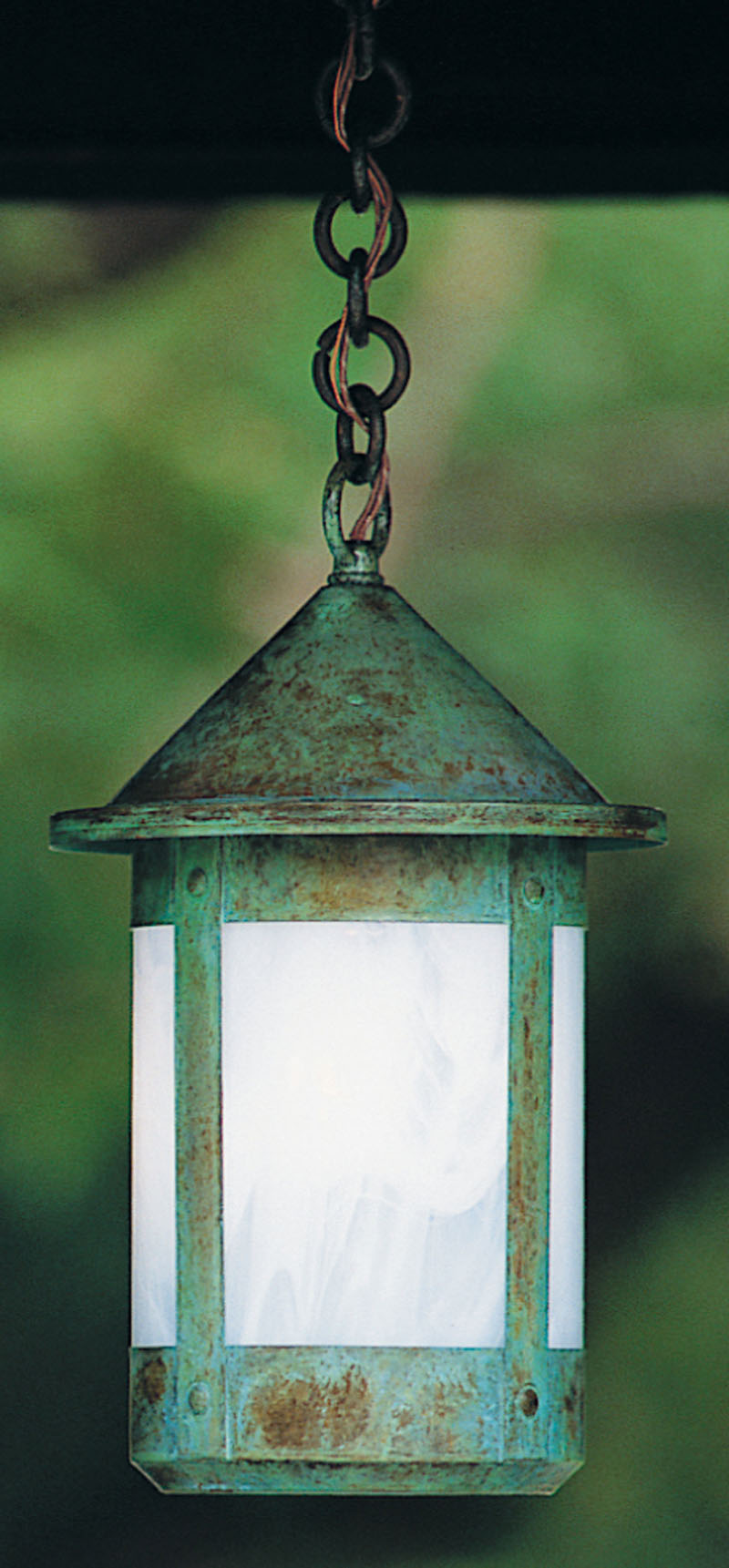 Arroyo Craftsman Berkeley 8" Bronze Pendant With Almond Mica Glass