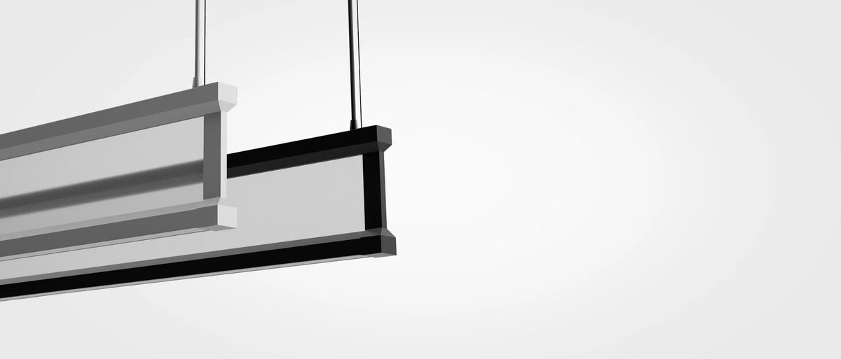 Falkor Industry META 4' Black Vertical Spec-Grade Architectural LED Linear Lighting