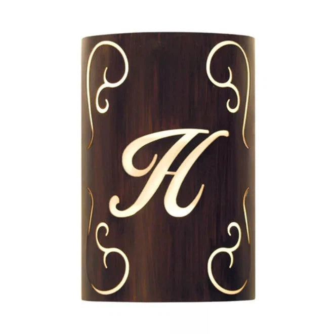 2nd Ave Lighting 10″ Wide Personalized H Monogram Wall Sconce