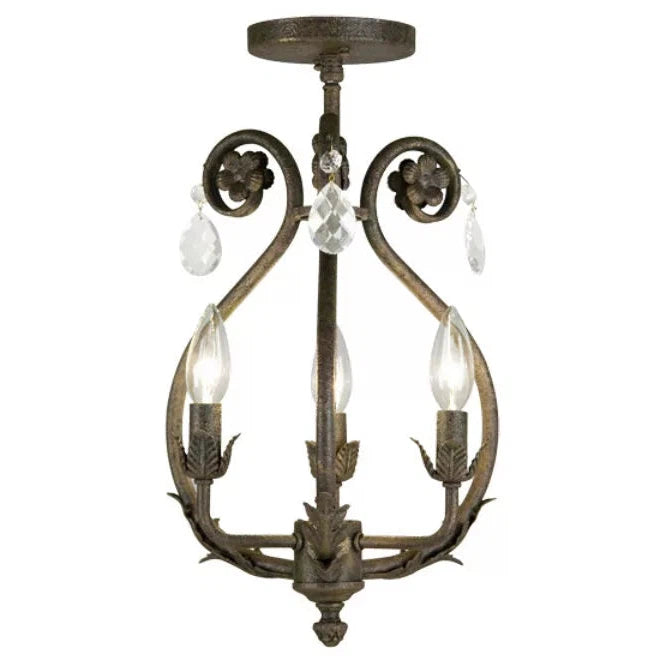 2nd Ave Lighting 12″ Wide Antonia 3 Light Chandelier
