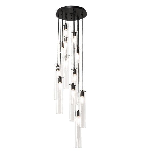 2nd Ave Lighting 16" W Cilindro 12-Light Cascading Pendant