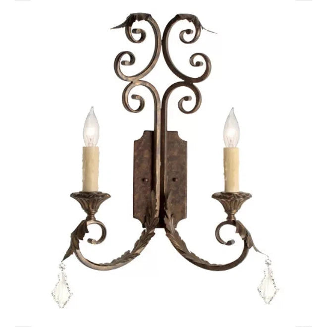 2nd Ave Lighting 16″ Wide Serratina 2 Light Wall Sconce