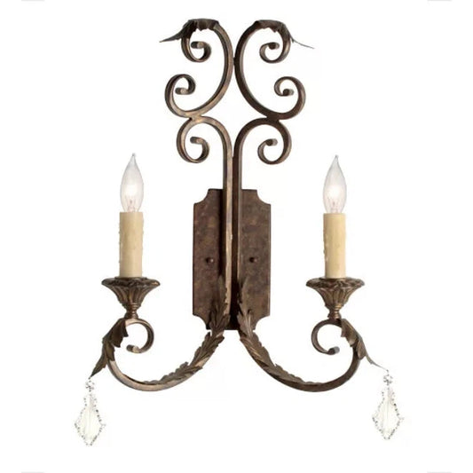 2nd Ave Lighting 16″ Wide Serratina 2 Light Wall Sconce