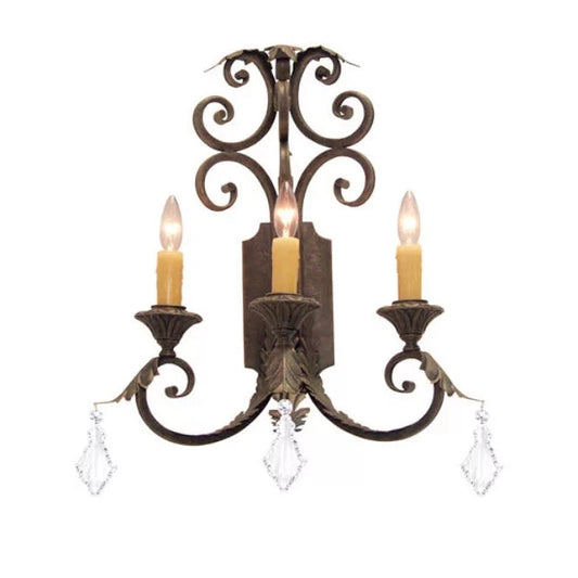 2nd Ave Lighting 16″ Wide Serratina 3 Light Wall Sconce