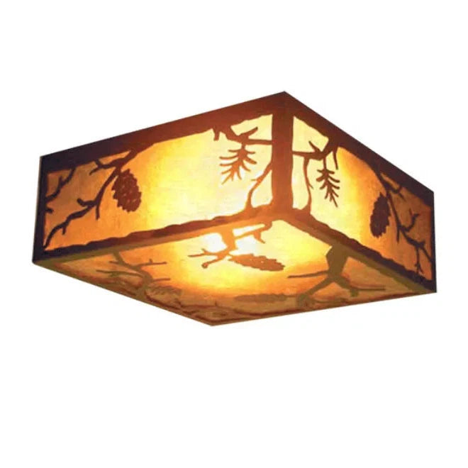 2nd Ave Lighting 18″ Square Pinecone Flushmount