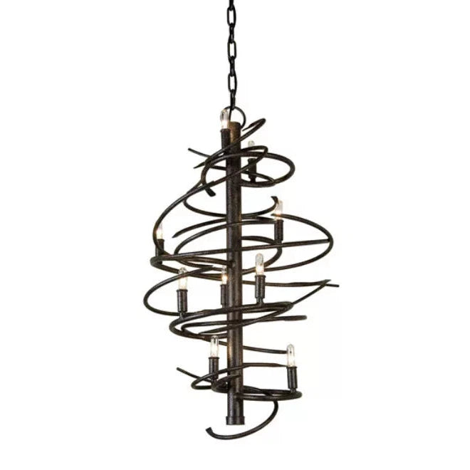 2nd Ave Lighting 18″ Wide Cyclone 9 Light Chandelier