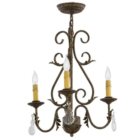 2nd Ave Lighting 18″ Wide French Elegance 3 Light Chandelier