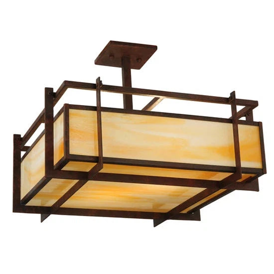 2nd Ave Lighting 20.5″Sq Boulder Creek Pendant