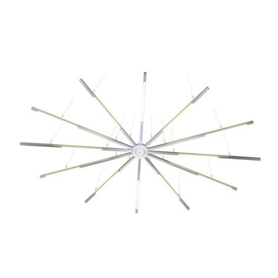 2nd Ave Lighting 210" Long 12 Arm LED Pendant in Brushed Aluminum