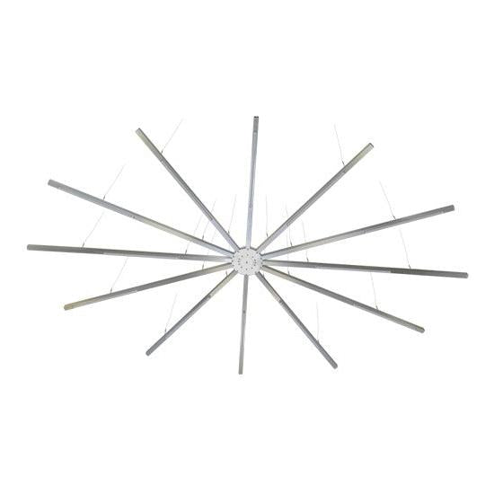 2nd Ave Lighting 210" Long 12 Arm LED Pendant in Brushed Aluminum