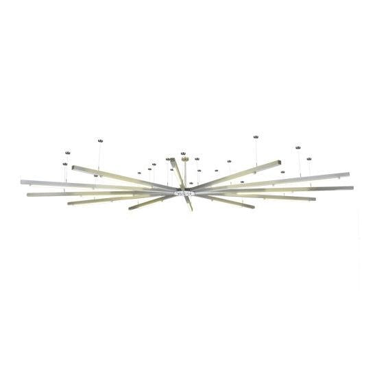 2nd Ave Lighting 210" Long 12 Arm LED Pendant in Brushed Aluminum
