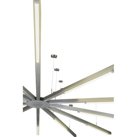 2nd Ave Lighting 210" Long 12 Arm LED Pendant in Brushed Aluminum