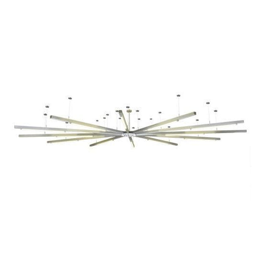 2nd Ave Lighting 210" Long 12 Arm LED Pendant in Brushed Aluminum