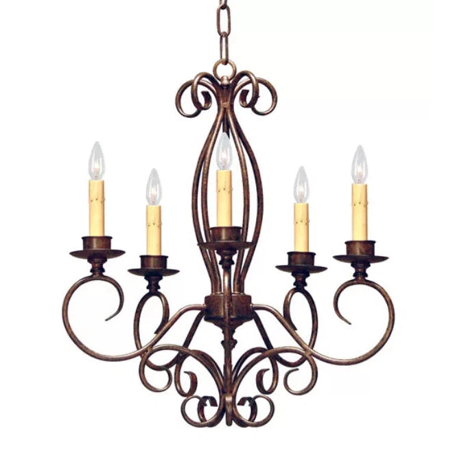 2nd Ave Lighting 22″ Wide Elisha 5 Light Chandelier
