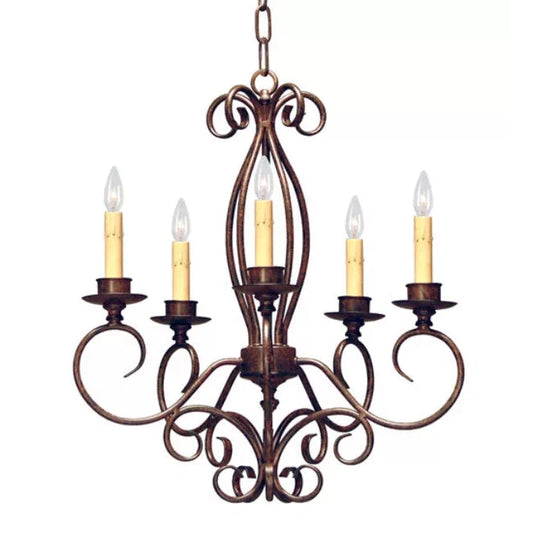 2nd Ave Lighting 22″ Wide Elisha 5 Light Chandelier