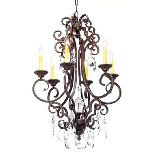 2nd Ave Lighting 24″ Wide Aumberto 6 Light Chandelier