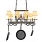 2nd Ave Lighting 27″L Barn Animals 8 LT Pot Rack