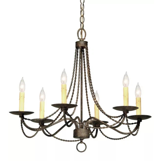2nd Ave Lighting 28″ Wide Edwin 6 Light Chandelier