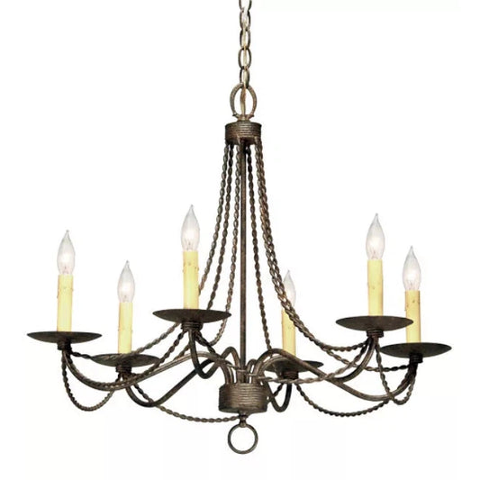 2nd Ave Lighting 28″ Wide Edwin 6 Light Chandelier