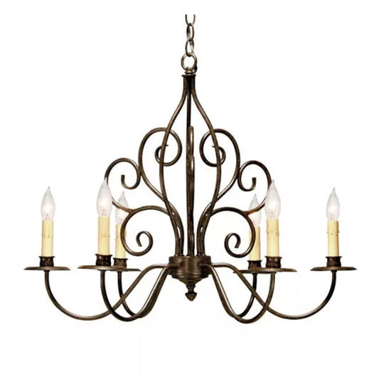 2nd Ave Lighting 28″ Wide Eve 6 Light Chandelier