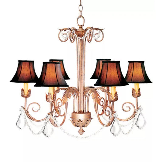 2nd Ave Lighting 28″ Wide Lindsay 6 Light Chandelier
