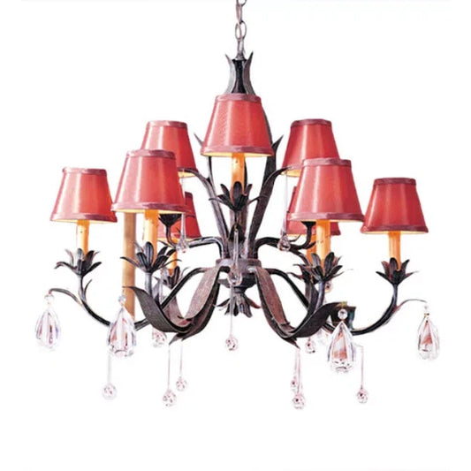 2nd Ave Lighting 28″ Wide Slenderleaf 9 Light Chandelier