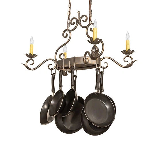 2nd Ave Lighting 32″ Long Eloise 4 Light Pot Rack