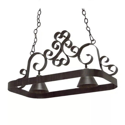 2nd Ave Lighting 32″ Long Hayley 2 Light Pot Rack