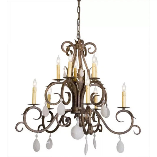 2nd Ave Lighting 32″ Wide Anassa 10 Light Chandelier