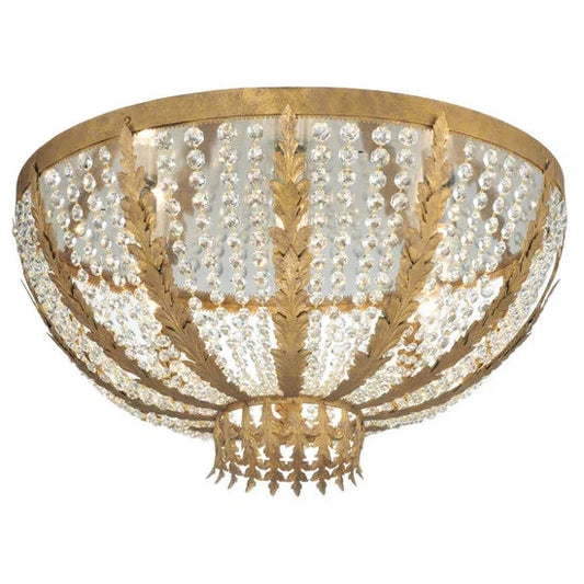 2nd Ave Lighting 32″ Wide Chrisanne Crystal Flushmount