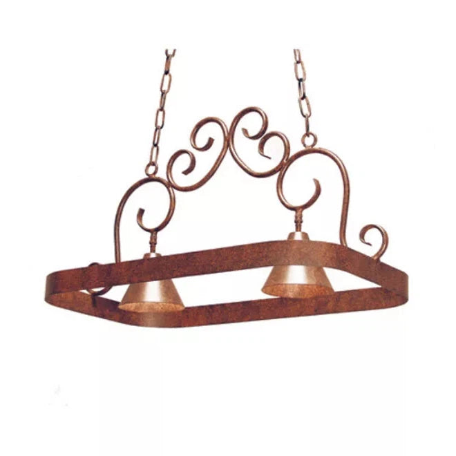 2nd Ave Lighting 32″ Wide Elana 2 Light Pot Rack