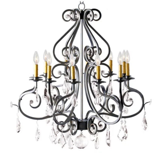 2nd Ave Lighting 32″ Wide Gia 12 Light Chandelier