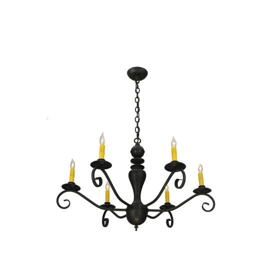 2nd Ave Lighting 33″ Wide Emory 6 Light Chandelier