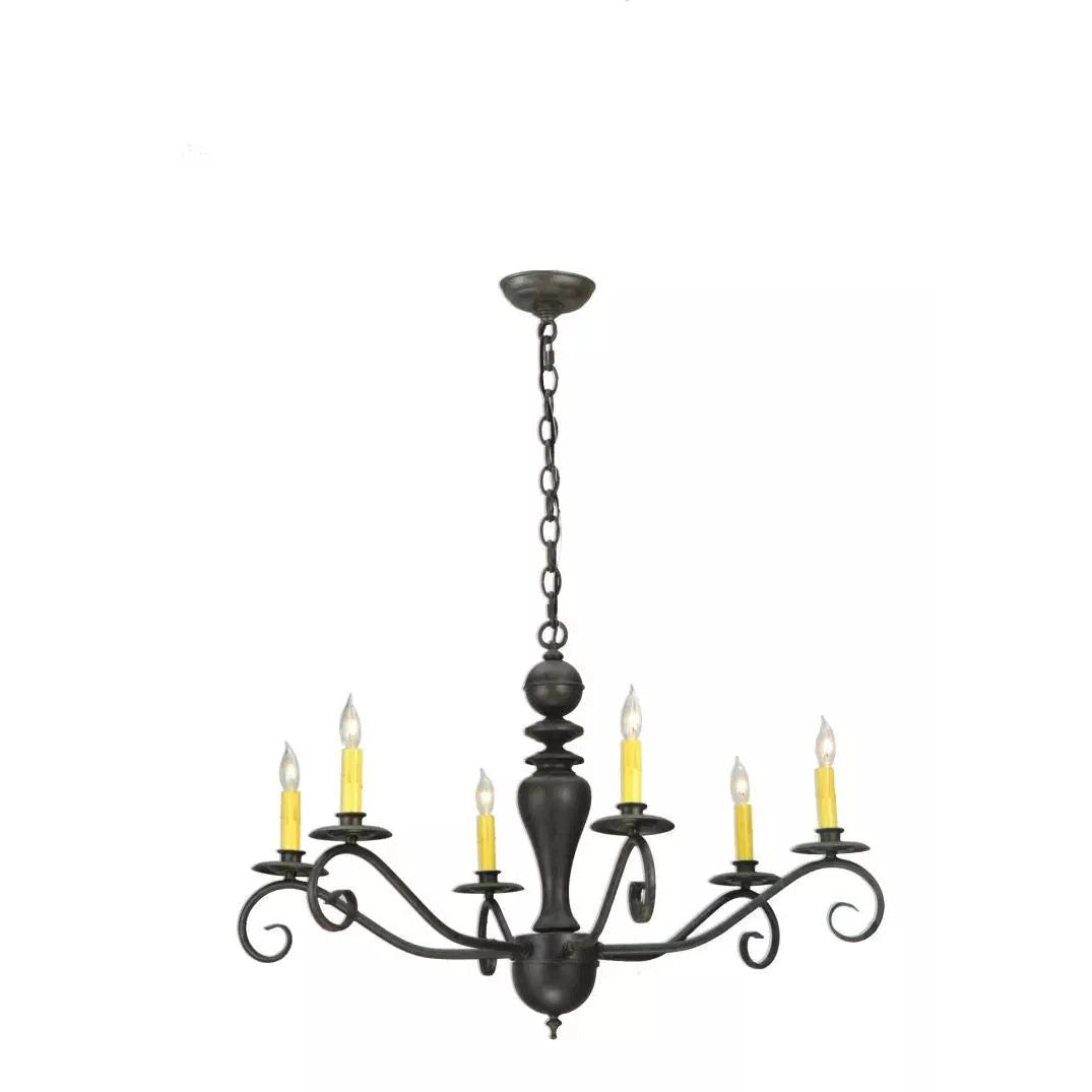 2nd Ave Lighting 33″ Wide Emory 6 Light Chandelier