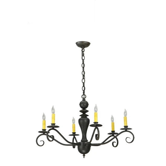 2nd Ave Lighting 33″ Wide Emory 6 Light Chandelier