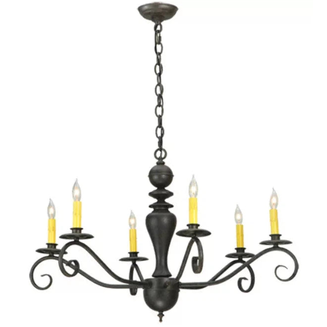 2nd Ave Lighting 33″ Wide Emory 6 Light Chandelier