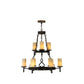 2nd Ave Lighting 33″ Wide Newcastle 9 Light Two Tier Chandelier
