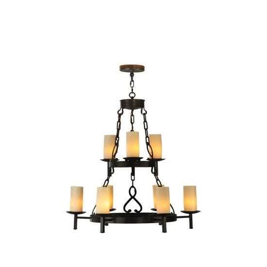 2nd Ave Lighting 33″ Wide Newcastle 9 Light Two Tier Chandelier