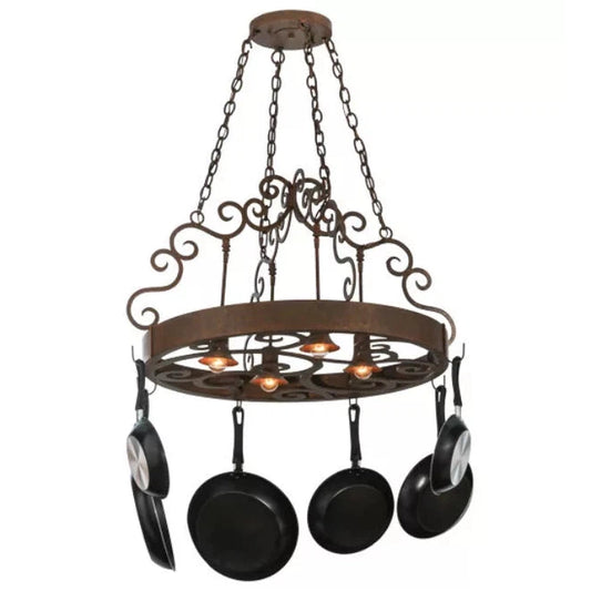 2nd Ave Lighting 34″ Dior 4 LT Pot Rack