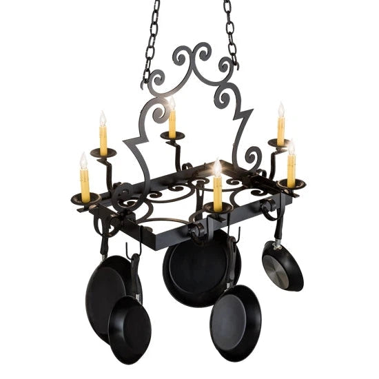 2nd Ave Lighting 35″L Elara 6 LT Pot Rack