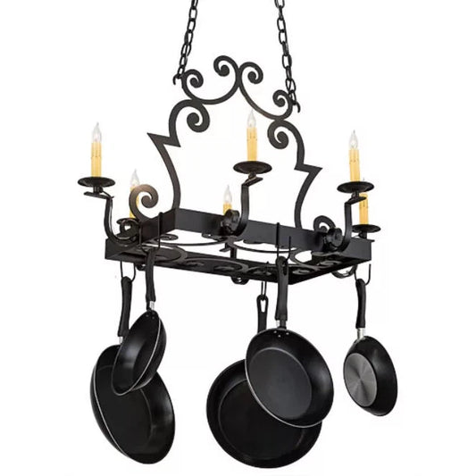 2nd Ave Lighting 35″L Elara 6 LT Pot Rack
