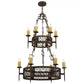 2nd Ave Lighting 36″ Toscano 12 LT Two Tier Chandelier