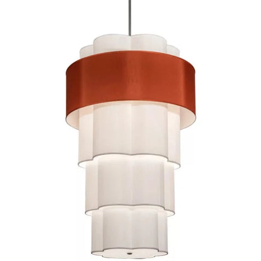 2nd Ave Lighting 36″ Wide Cilindro 4 Tier Textrene Pendant