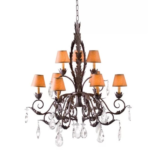 2nd Ave Lighting 36″ Wide Country French 10 Light Two Tier Chandelier
