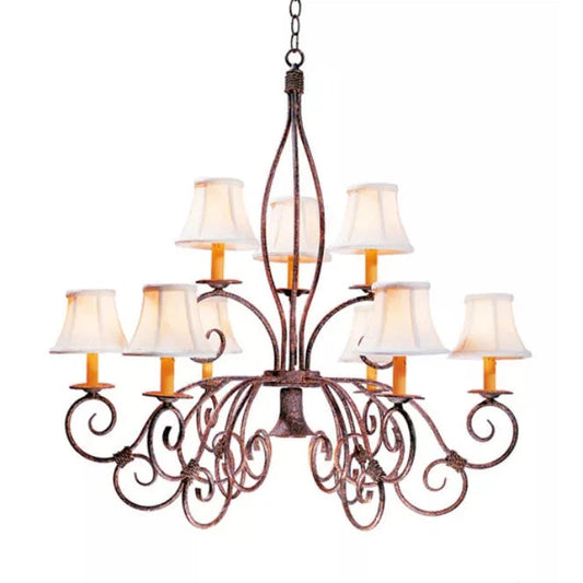 2nd Ave Lighting 36″ Wide Grace 10 Light Two Tier Chandelier