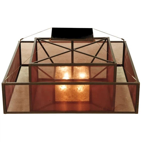 2nd Ave Lighting 36″Sq Quadrato Umador Semi-Flushmount