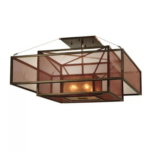 2nd Ave Lighting 36″Sq Quadrato Umador Semi-Flushmount