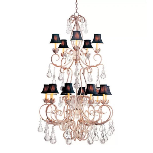 2nd Ave Lighting 42″ Wide Alexandria 15 Light Two Tier Chandelier