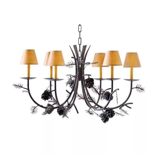 2nd Ave Lighting 42″ Wide Pinecone 6 Light Chandelier